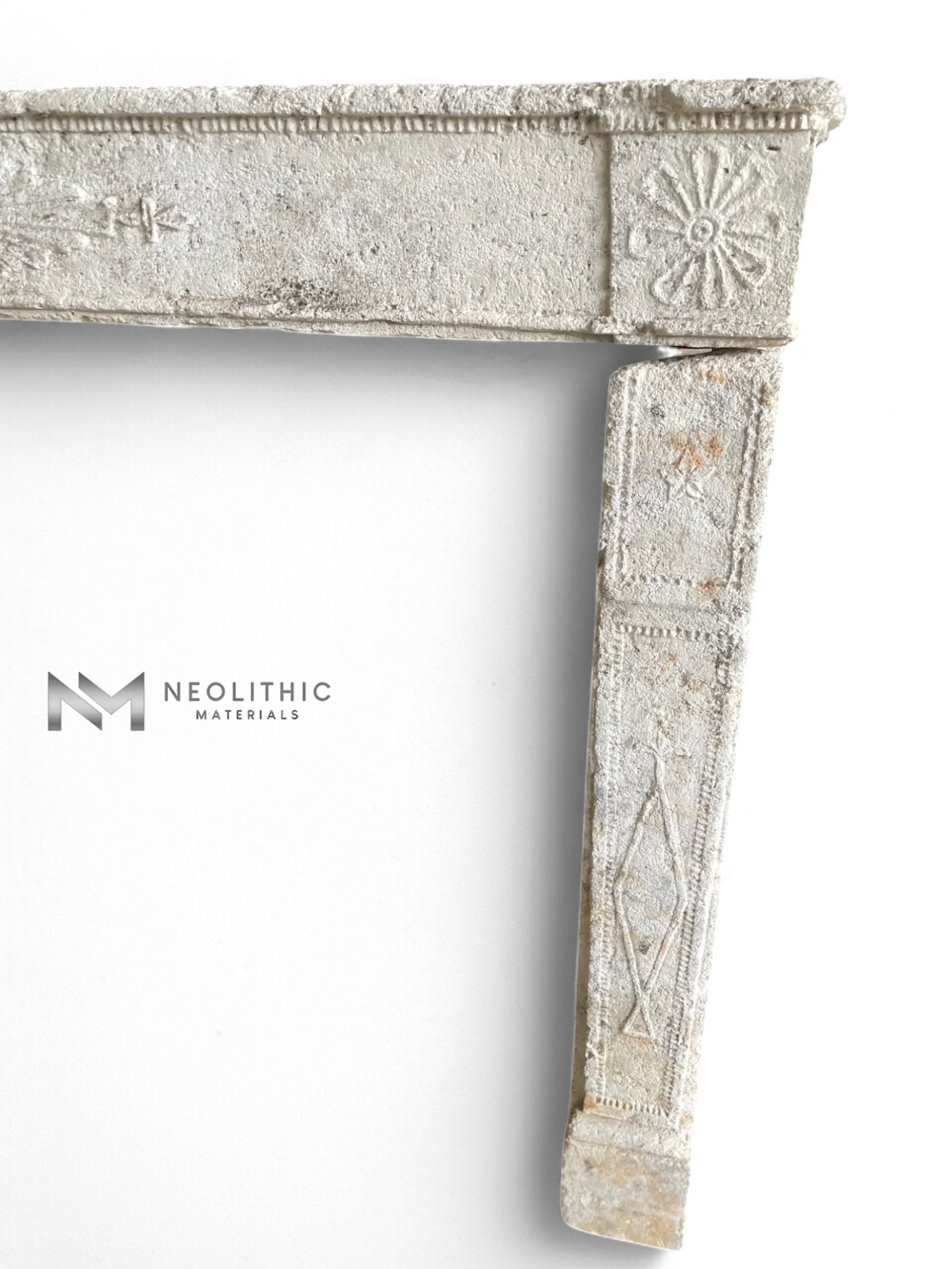 Antique Limestone Fireplace Mantel - Image 5